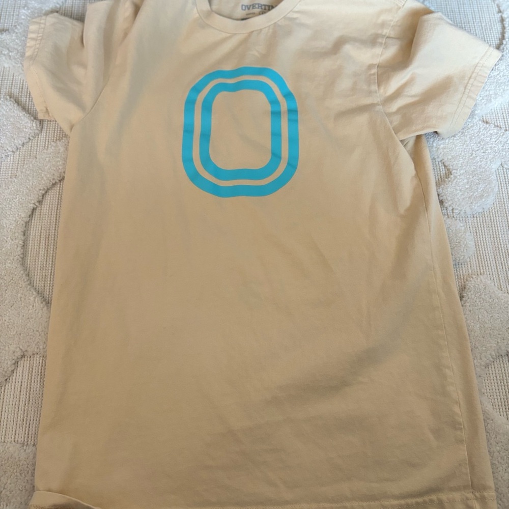 Overtime t-shirt Mens size S beige